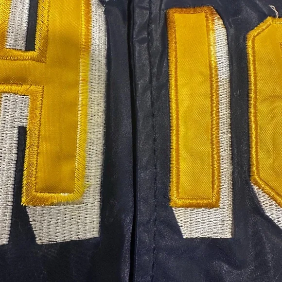 VTG Steve & Barry's University of Michigan Wolverines bomber varsity jacket.